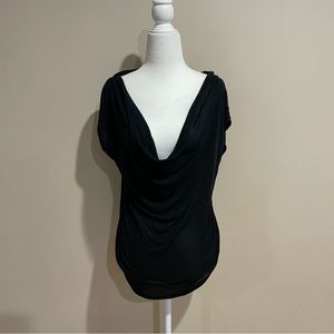 Victoria’s Secret Swoop Neck Black Blouse